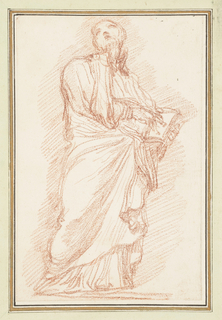 Drawing, St. Ignatius Loyola from St. Peter's colonnade