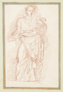 Drawing, Robed figure with tie around waist