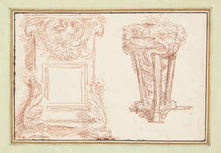 Drawing, Two pedestals