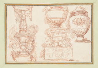 Drawing, Three urns