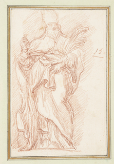 Drawing, St. Julian of Antinoe from St. Peter's colonnade