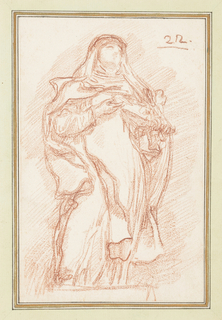 Drawing, Standing woman in nun's habit