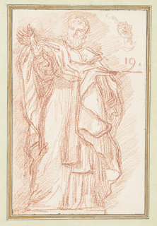 Drawing, St. Nicholas of Bari from colonnade of St. Peter's