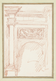 Drawing, Renaissance architectural detail