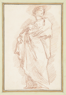 Drawing, St. Balbina from St. Peter's colonnade