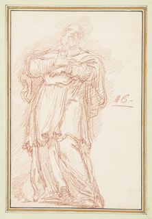 Drawing, St. Francis de Sales from St. Peter's colonnade