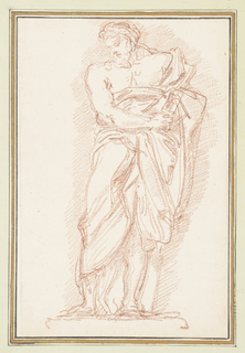 Drawing, Standing male figure wearing himation