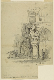 Drawing, Porta della Carta, Palazzo Ducale, Venice