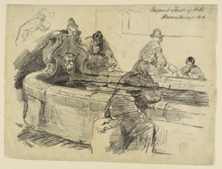 Drawing, Fragment of Temple of Vesta