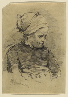 Drawing, Portrait of a Peasant Girl