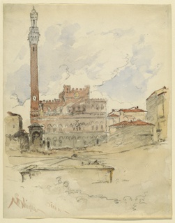 Drawing, Palazzo Pubblico, Siena