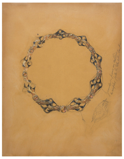 Drawing, Design for a Necklace with Fish Motif