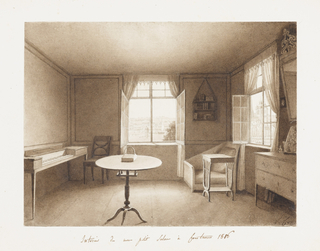 Drawing, The Artist's Drawing Room on Lake Constance