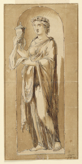 Drawing, Design for a Sculpture in a Niche