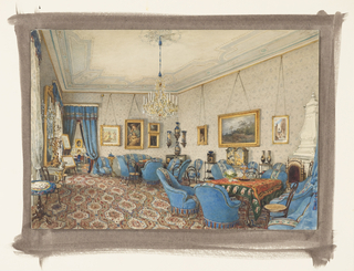 Drawing, A Salon in Vienna