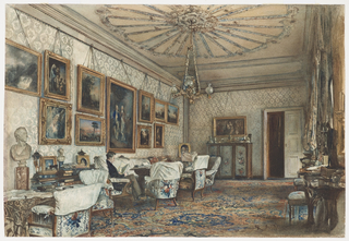 Drawing, Salon in the Apartment of Count Lanckoronski in Vienna