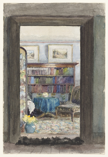 Drawing, The Library at Brabourne Vicarage