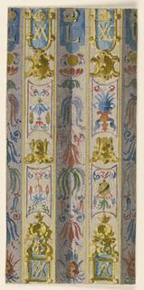 Drawing, Detail: Wall Decoration, Palace of Fontainebleau