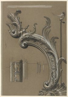 Drawing, Detail of Carved Moulding and Dado