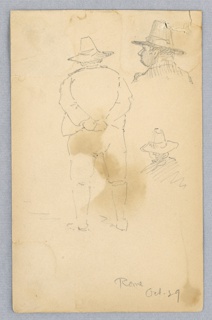 Drawing, Sketches of a Man, Rome