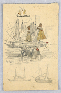 Drawing, Sketches of Sailboats