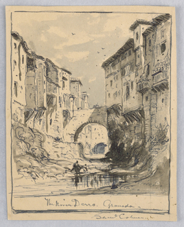 Drawing, The River Darro, Granada