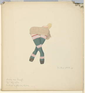 Drawing, Design for Knitted Stockings