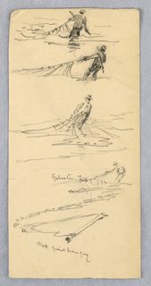 Drawing, Fishermen in Galveston, Texas
