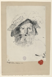 Drawing, Head of a Bearded Man