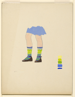 Drawing, Design for Knitted Stockings