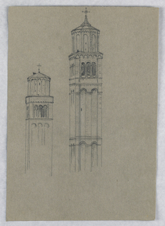 Drawing, Two Towers