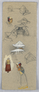 Drawing, Sketches of Women's Dress