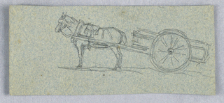 Drawing, Horse and Cart