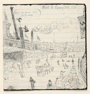 Drawing, Wall Street Ferry, New York