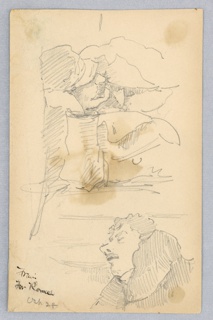 Drawing, Passengers on Train to Rome