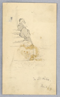 Drawing, Priest in St. Peter's