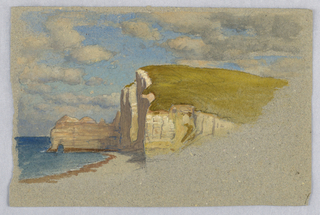 Drawing, Cliffs at Étretat