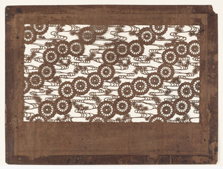 Katagami, Kata-gami : Umbrellas, water and pine needle clusters