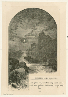 Print, Meeting and Parting, Illustration for Illustrated Library of Favorite Song (1873)