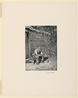 Print, Uncle Remus at the Door of His Cabin