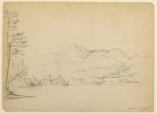 Drawing, Chocorua Mountain from Cara's Pond, New Hampshire