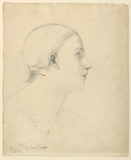 Drawing, Study of a Woman's Head for "Sacred Lesson"