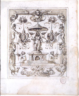 Drawing, Project for decoration of a panel