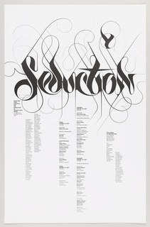 Poster, Seduction, for Yale School of Architecture Symposium, January 20-21, 2007