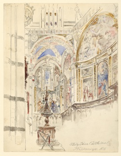 Drawing, Study of Siena Cathedral