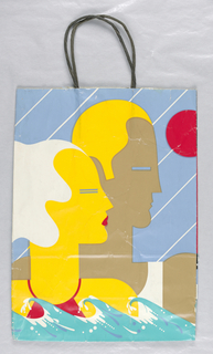 Shopping Bag, Profiles of Man and Woman, Bloomingdale's, New York, NY
