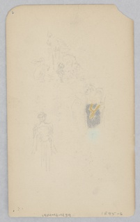 Drawing, Study for a woman, “Vintage Festival,” Mendelssohn Glee Club, New York