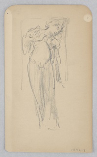 Drawing, Study for a dancing woman, “Moods to Music,” Mendelssohn Glee Club, New York, NY