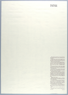 Print, Introduzione di Elica Balla, from "Progetti Scenici per 'Sintesi Futuriste'" Portfolio, Introduction by Elica Balla