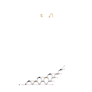 Drawing, Beaded Alphabet, E